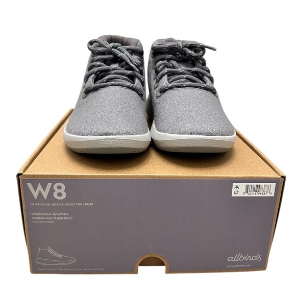 ALLBIRDS Wool Runner-Up Mizzle Water-Repellent High-Top Sneaker Women Sz 8 $145 - Picture 4 of 10